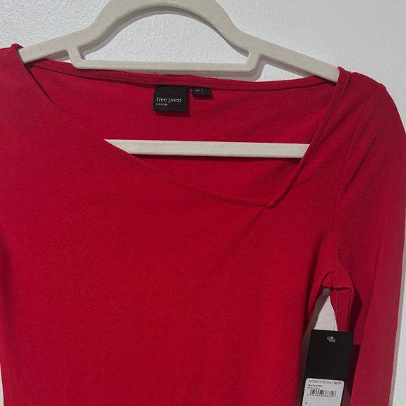 Free Press Asymmetrical Neck Long Sleeve Top - Picture 2 of 5